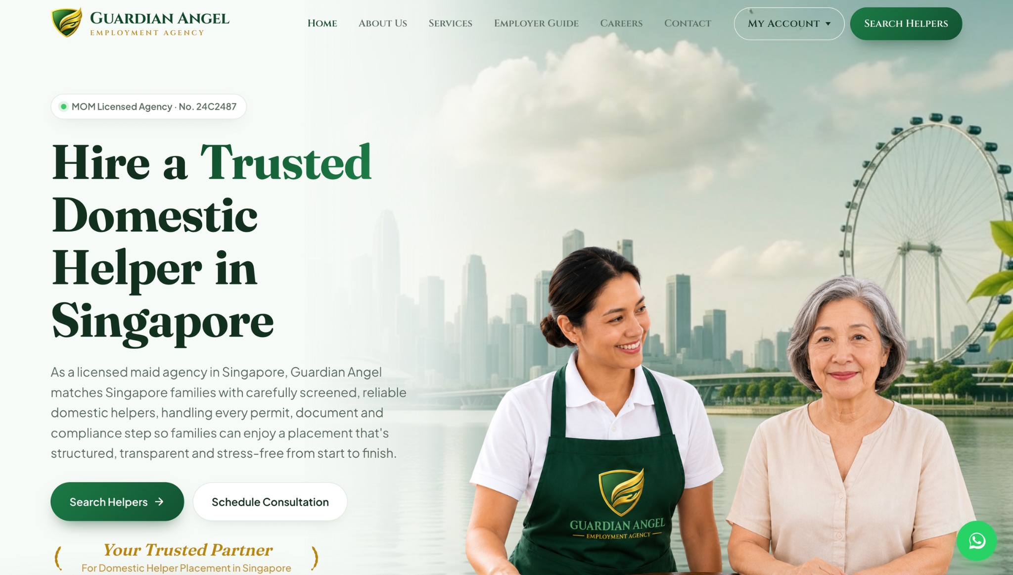 Guardian Angel Employment Agency, domestic helper placement site